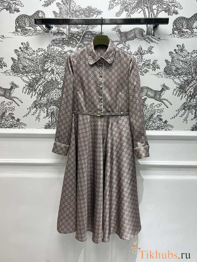 Gucci GG Silk Twill Dress - 1