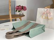 Chloe Woody Tote Bag Green 45x33x13cm - 3