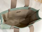 Chloe Woody Tote Bag Green 45x33x13cm - 4
