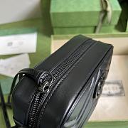 Gucci Marmont Mini Shoulder Bag Black Hardware 18x12x6cm - 6