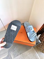 Hermes Bicolor Extra Sandals Blue - 2