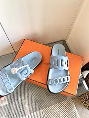 Hermes Bicolor Extra Sandals Blue - 3