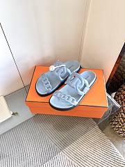 Hermes Bicolor Extra Sandals Blue - 4