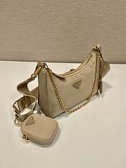Prada Re-Edition 2005 Re-Nylon Beige Gold 22x12x6cm - 5