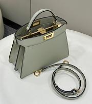 Fendi Peekaboo ISeeU Light Green Leather Bag 27x21x11cm - 4