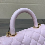 Chanel Mini Coco Handle Light Pink Caviar 19x13x9cm - 4