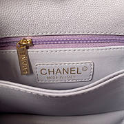 Chanel Mini Coco Handle Light Purple Caviar 19x13x9cm - 6