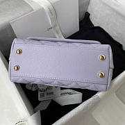 Chanel Mini Coco Handle Light Purple Caviar 19x13x9cm - 4