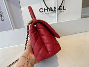 Chanel Mini Coco Handle Red Caviar 19x13x9cm - 3