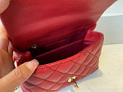 Chanel Mini Coco Handle Red Caviar 19x13x9cm - 5