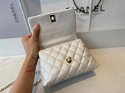 Chanel Mini Coco Handle White Caviar 19x13x9cm - 5