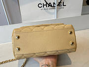 Chanel Mini Coco Handle Beige Caviar 19x13x9cm - 6