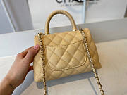 Chanel Mini Coco Handle Beige Caviar 19x13x9cm - 5