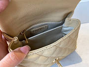Chanel Mini Coco Handle Beige Caviar 19x13x9cm - 3