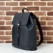 Gucci Large Backpack With Web Black 40x34x12cm - 3