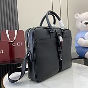 Gucci Medium Briefcase With Web Black 37x29x7cm - 6