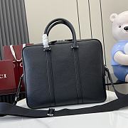 Gucci Medium Briefcase With Web Black 37x29x7cm - 4