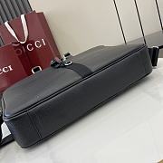 Gucci Medium Briefcase With Web Black 37x29x7cm - 2