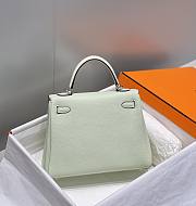 Hermes Kelly Togo Light Green Silver 25cm - 3