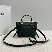 Celine Belt Pico Bag Green Grained Calfskin 16x21x8cm - 5