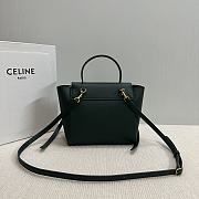 Celine Belt Nano Bag Green Grained Calfskin 20x20x10cm - 5