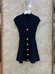 Balmain Short Velvet Black Dress  - 1