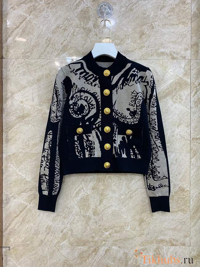 Balmain Jacquard Cardigan  - 1