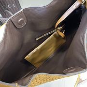 Gucci B Medium Shoulder Bag Brown Suede 49x46x4cm - 3