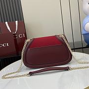 Gucci Blondie Small Shoulder Bag Suede Red 26x16x8cm - 4