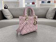 Dior Small Lady Bag Pink Lambskin 20cm - 2