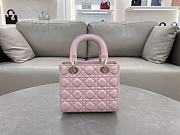 Dior Small Lady Bag Pink Lambskin 20cm - 3