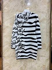 Balmain Striped Love Letter Jacquard Knit Dress - 1