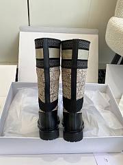 Dior D-Major Boot Beige Black Tweed - 5