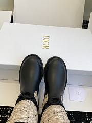 Dior D-Major Boot Beige Black Tweed - 4