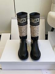 Dior D-Major Boot Beige Black Tweed - 3