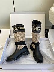 Dior D-Major Boot Beige Black Tweed - 2