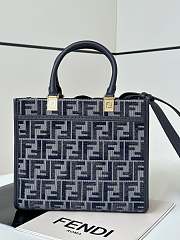 Fendi Sunshine Small Dark Blue Tote Bag 25.5x12x22.5 - 5