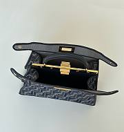 Fendi Peekaboo ISeeU Small Dark Blue Bag 27x21x11cm - 3