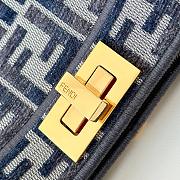 Fendi Peekaboo ISeeU Small Dark Blue Bag 27x21x11cm - 4