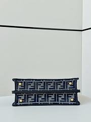 Fendi Peekaboo ISeeU Small Dark Blue Bag 27x21x11cm - 6