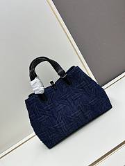Dior Medium Dior Toujours Bag Blue Denim 28.5x21.5x17cm - 4