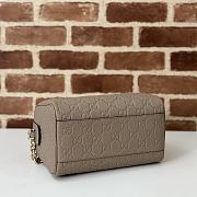 Gucci GG Emblem Small Top Handle Bag Taupe 25.5x16x14cm - 2
