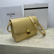 Celine Calfskin Box Crossbody Bag Light Yellow 24x7x18cm - 3