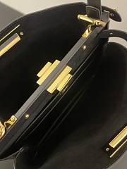 Fendi Peekaboo Soft Medium Black Leather Bag 33x10x25.5cm - 5