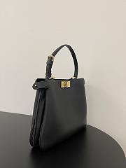 Fendi Peekaboo Soft Medium Black Leather Bag 33x10x25.5cm - 4
