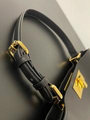 Fendi Peekaboo Soft Medium Black Leather Bag 33x10x25.5cm - 2