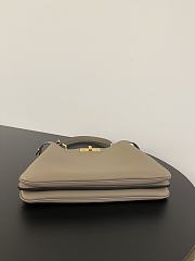 Fendi Peekaboo Soft Medium Dove Grey Leather Bag 33x10x25.5cm - 5