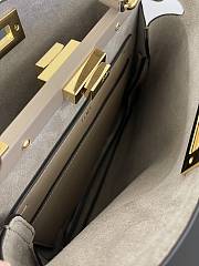 Fendi Peekaboo Soft Medium Dove Grey Leather Bag 33x10x25.5cm - 4