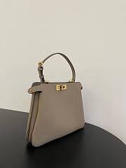 Fendi Peekaboo Soft Medium Dove Grey Leather Bag 33x10x25.5cm - 2