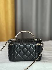 Chanel Vanity Top Handle Lambskin Black 17cm - 3